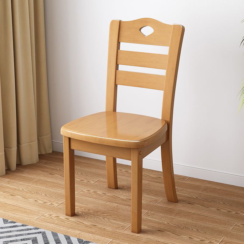 实木餐椅靠背椅子家用白色现代简约中式凳子酒店饭店餐桌椅 白色 柚木