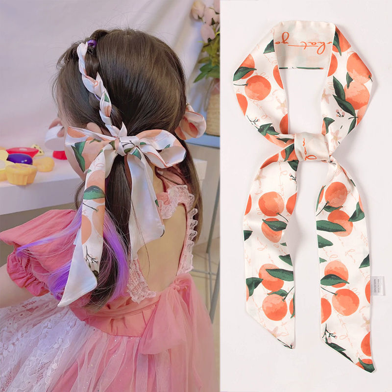 以舟丝巾发带儿童发带绑发丝带马尾丝巾蝴蝶结飘带发绳长款扎头发头绳