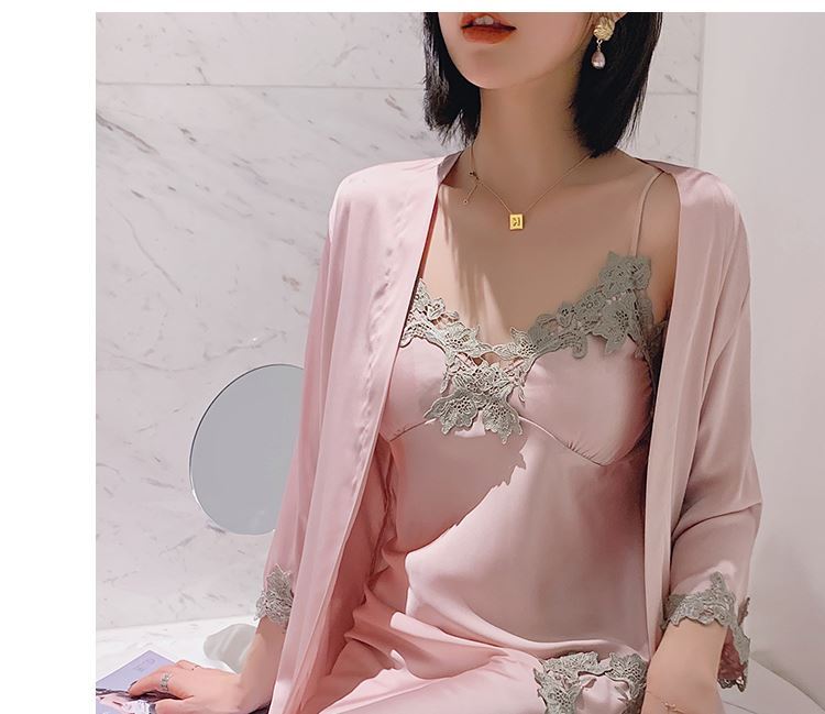 两件套睡衣家居服女 n30-7830-酒红色 l【图片 价格 品牌 报价】-京东