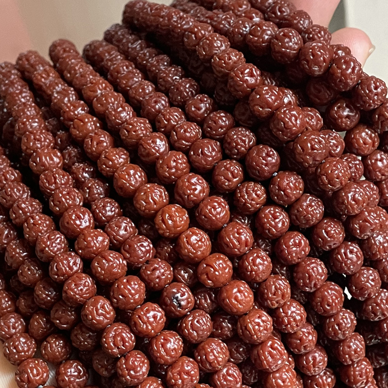 ほ伴生福ん蛤蟆背小金刚菩提子108颗金蟾子爆肉金刚菩提手串机刷金刚