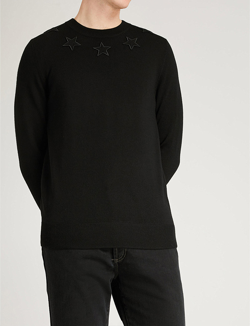 givenchy 纪梵希男装羊毛针织衫毛衣 bm904c 4y11 001 黑色 m