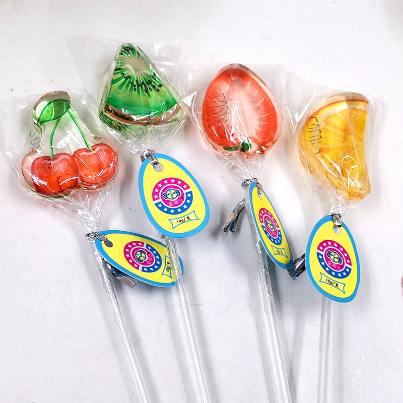 长杆无蔗糖棒棒糖 100支长棒炫彩蝴蝶相片糖卡通水果水晶透明糖果 20