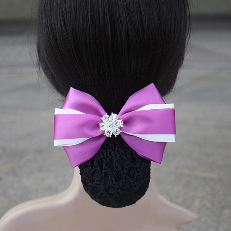 朵影护士头花网兜饰品银行发夹空姐服务员发卡工作发套职业发网 蓝色