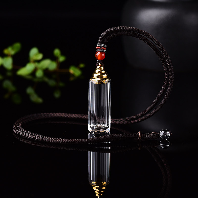 瓶空心项链宠物念纪保存瓶挂坠开光磨砂小玻璃瓶空心吊坠磨砂空心挂坠