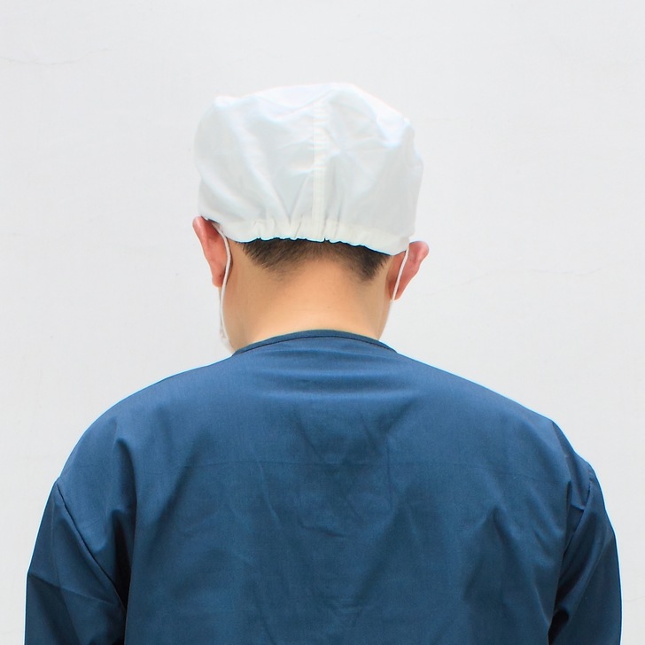名瑞德手术医生帽男医生帽男卫生小白帽蓝帽防i尘圆帽子实验i室布帽可