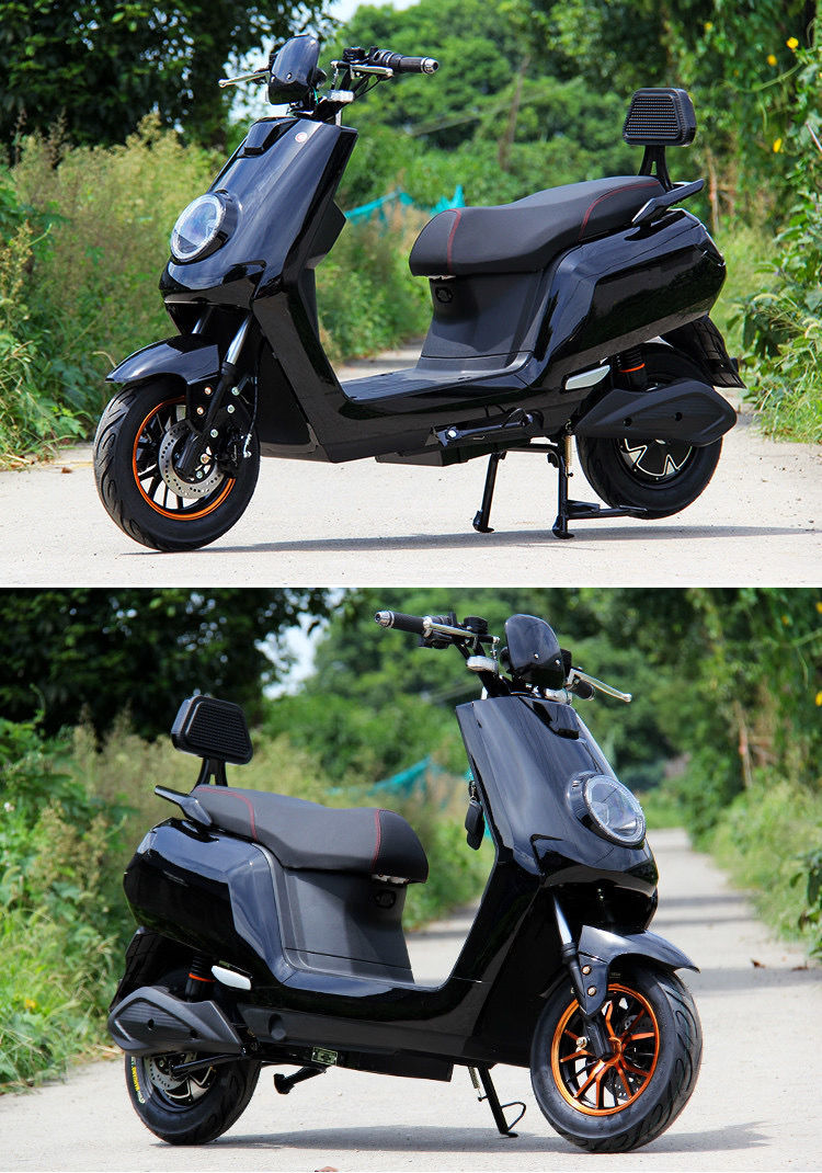 电动车摩托车72v长跑王成人踏板电瓶车女高速大型牛外卖电摩深蓝色