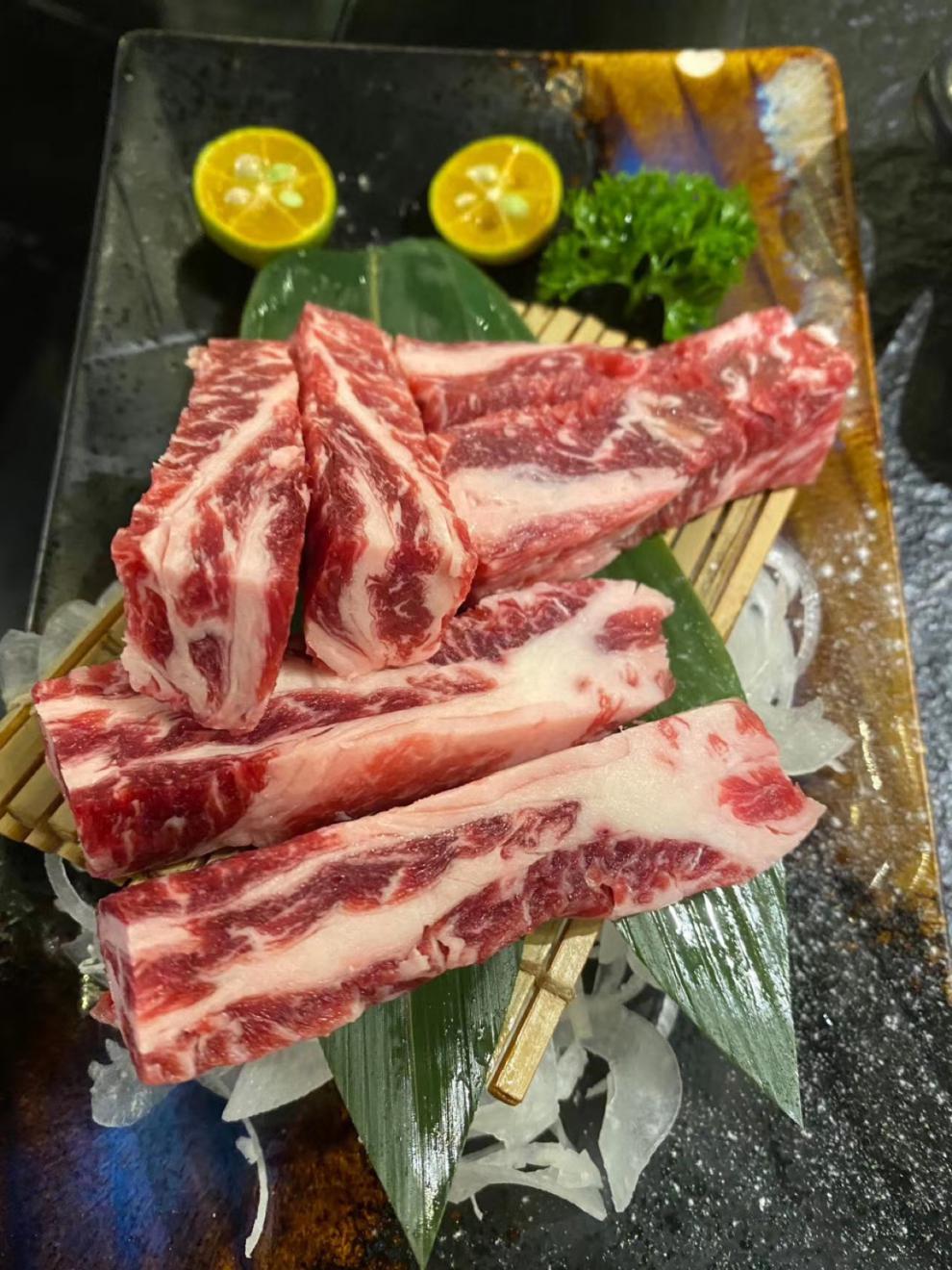 秒发烧烤必3斤红凤凰m9澳洲和牛雪花无骨牛肋条清真烧烤 1500g 2斤一