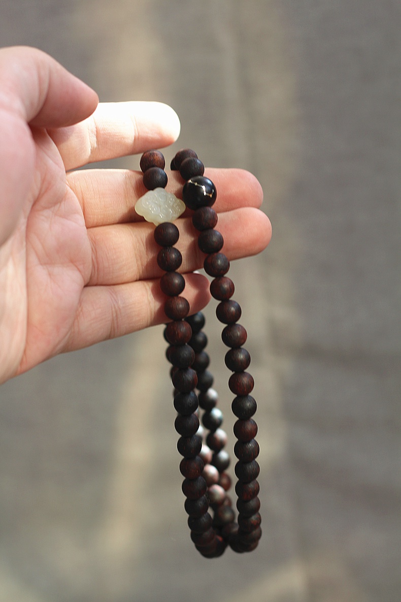 efp降真香手串道家结缘降真香81颗念珠祥云北斗流珠男女手串三元山馆