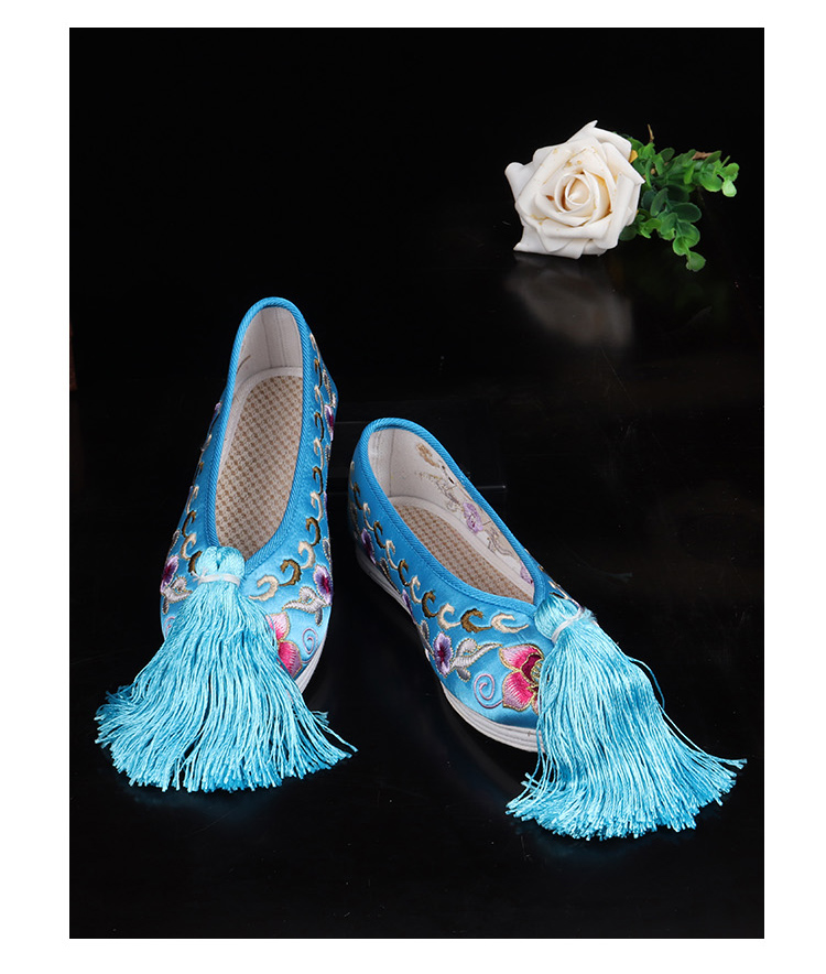 全龙戏装京剧越剧戏曲花旦小姐绣花鞋古秀禾鞋新娘机制布底彩鞋红色36