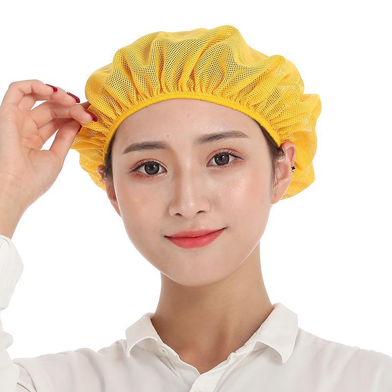 卡若登新品纺织女工帽子工作帽食品厂网帽子纺织女工帽车间防尘透气