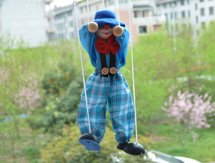 可狄木偶娃娃提线木偶海盗拉线人偶小丑木吊线匹诺曹玩偶幼儿园道具