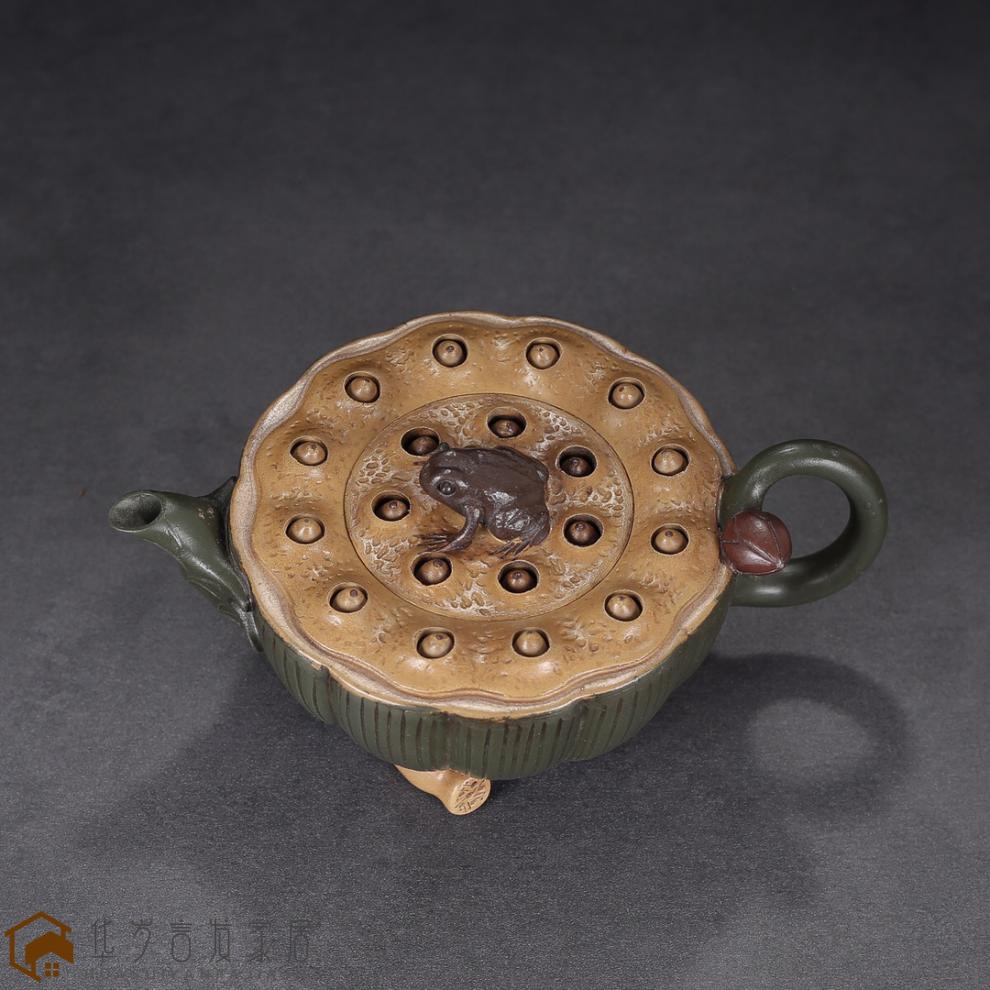 蒋蓉紫砂壶宜兴紫砂壶原矿段泥名家蒋蓉青蛙莲子茶壶功夫茶具套装家用