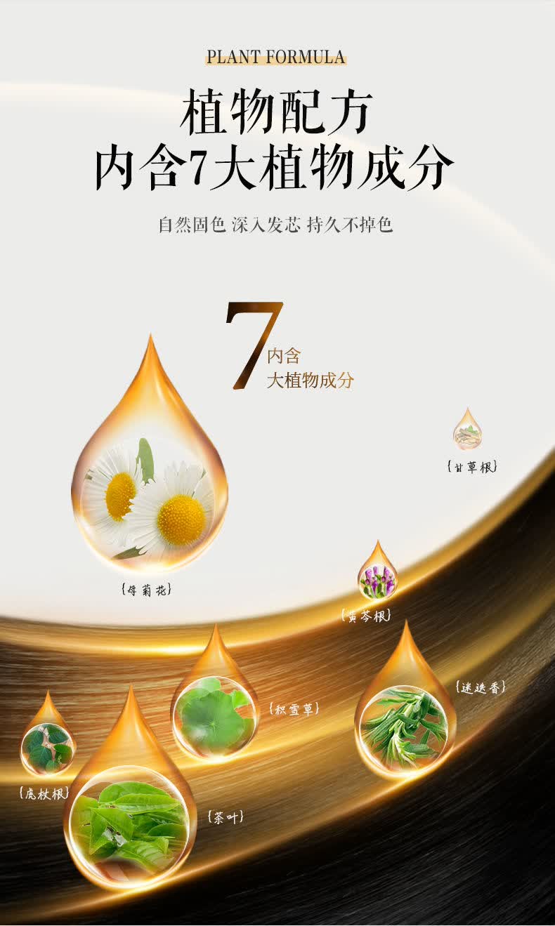 官方自营瑞虎鲜花泡泡染发剂2021流行色黑色植物本草染发膏自己在家