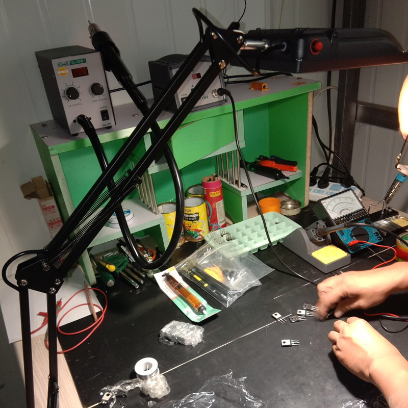 夹子灯台式调光led大功率工厂维修雕刻工作台灯24w双色夹子款调光开关