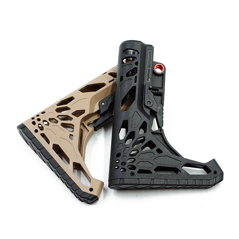 垂直握把软弹尼龙镂空蟒纹后托前握把hk416玩具蟒蛇9代m4配件8代电动