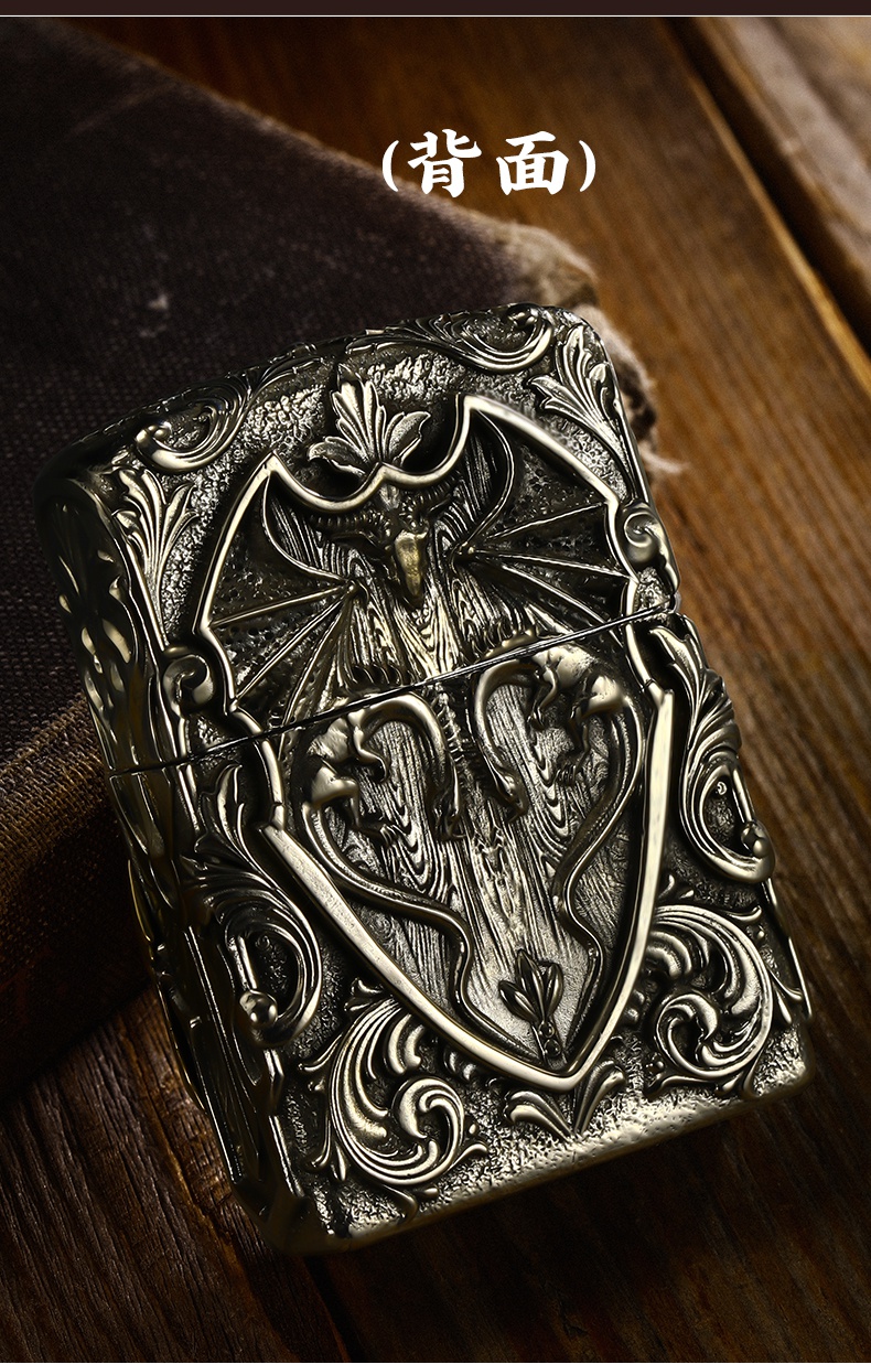 zippo正版打火机守护天使重甲贴章收藏正品防风煤油火机男士送礼守护