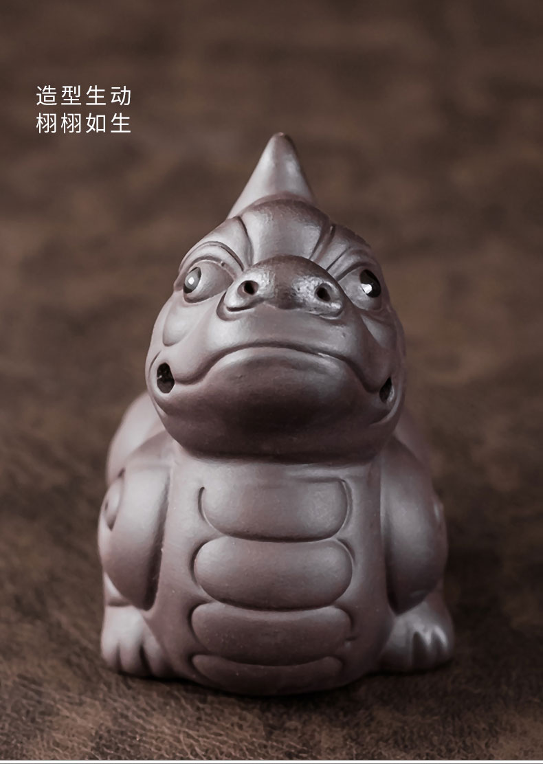 紫砂茶宠摆件可养金蟾茶具茶玩茶桌蟾蜍精手工品茶台小件紫砂茶宠小