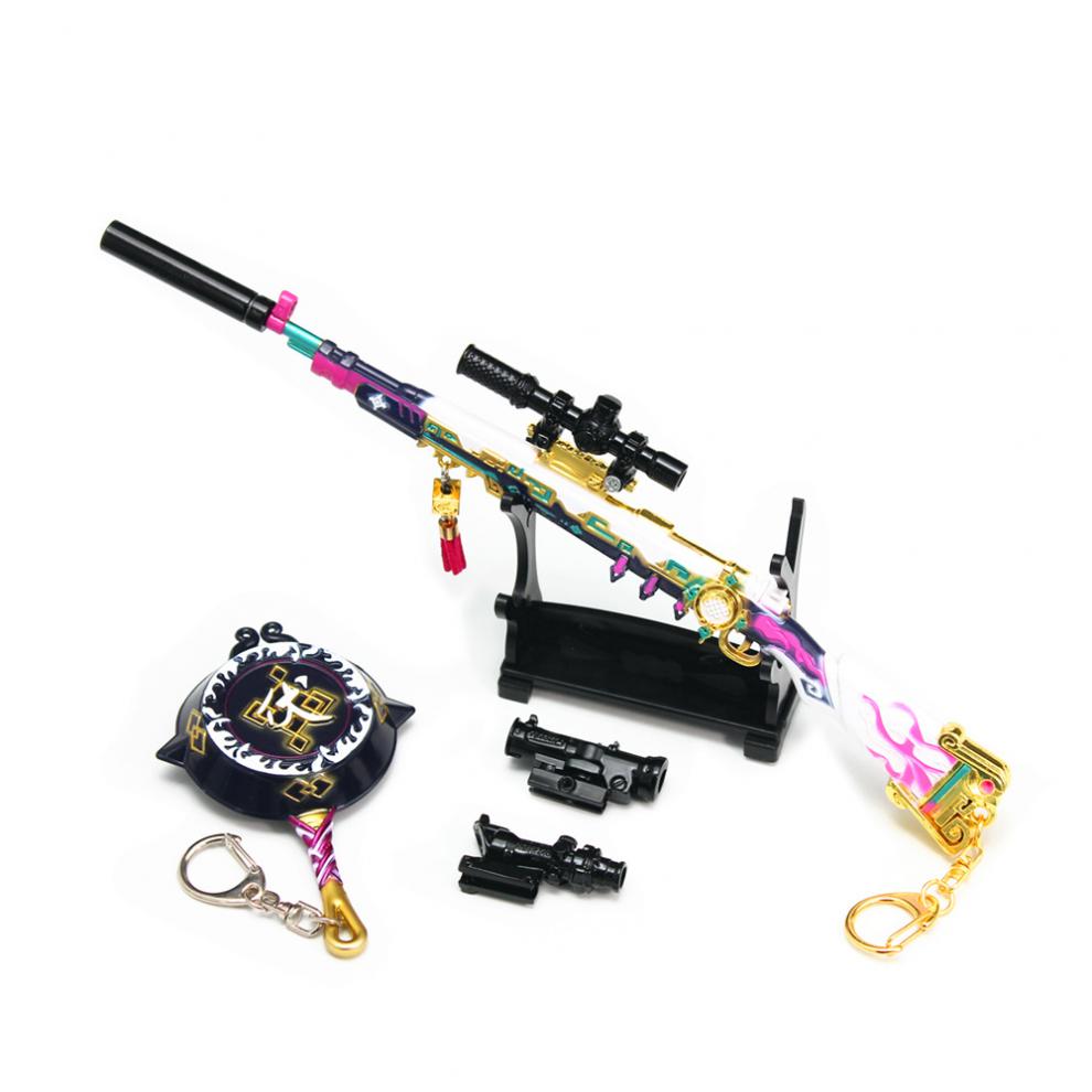 伏魔团98k平底锅套装合金模型钥匙扣摆件玩具礼盒装和平周边 伏魔团两