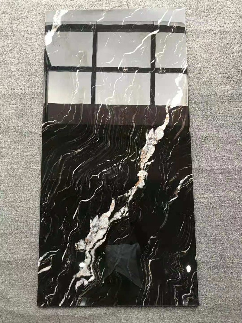 黑白色 银白龙通体大理石亮光瓷砖酒店ktv背景墙地砖 意大利黑白根