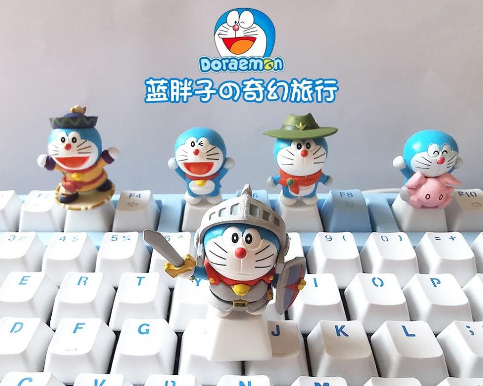 键盘帽单个个性手工机械键盘创意个性哆啦a梦键帽卡通abs硅胶立体透光