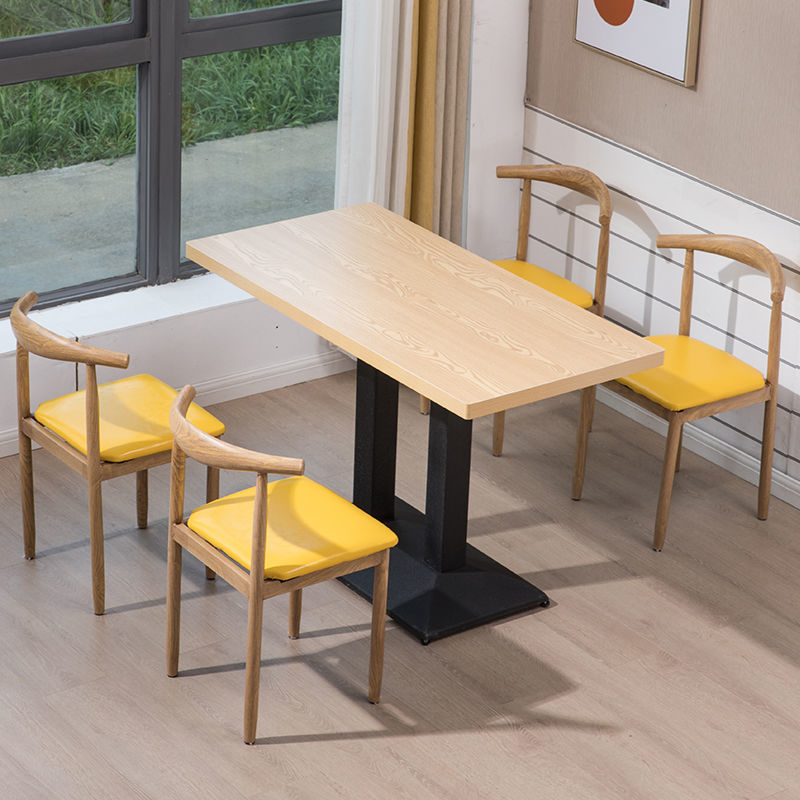 面馆饭店早餐餐饮快餐桌椅组合小吃奶茶甜品店餐厅桌子商用经济型一桌