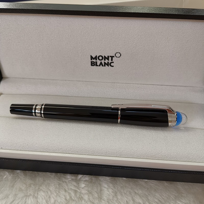 万宝龙montblanc墨水钢笔星际行者系列珍贵树脂墨水笔黑色f尖118844