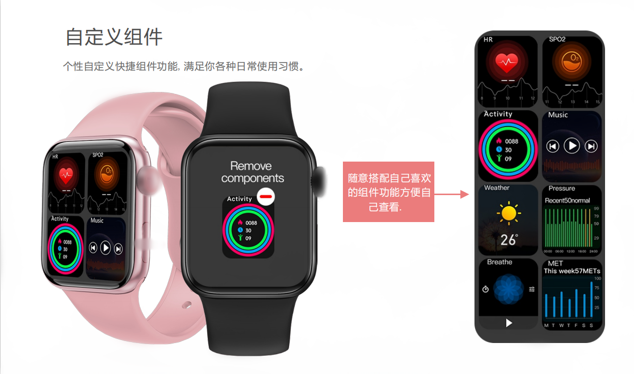 苹果apple通用hw22华强北watch智能手表s6适用安卓苹果6代黑科技多