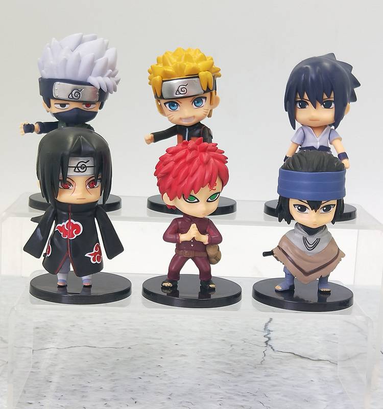 火影忍者q版q版火影忍者动漫公仔鸣人佐助我爱罗钥匙扣手机挂饰摆件