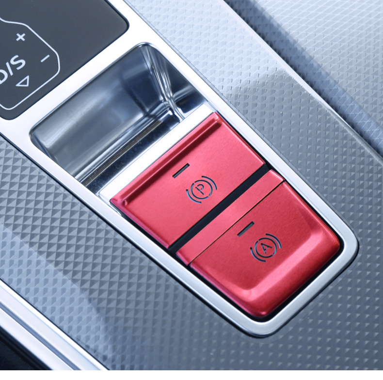 1920款奥迪a6la7改装电子手刹装饰亮片驻车按键贴中控内饰配件定制