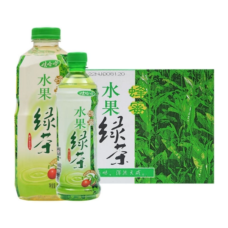 新货娃哈哈水果绿茶500ml*15瓶蜂蜜哇哈哈饮料饮品整箱 绿茶500ml*15