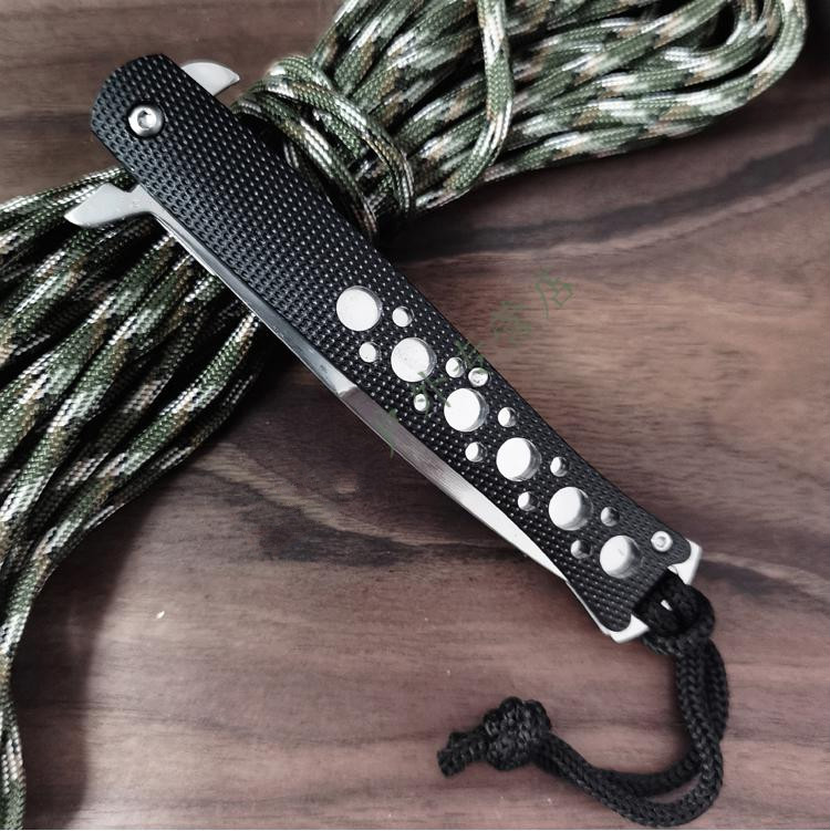 户外便携弹簧钢小刀家用折叠特快刀防身装备钢匕锋利刀防身兵器库