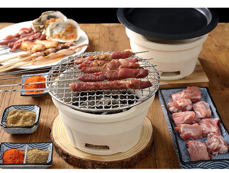 日式迷你泥炉小型烤炉家用炉子炭烧烤烤肉陶炉陶土碳烤炭炉小碳炉小号