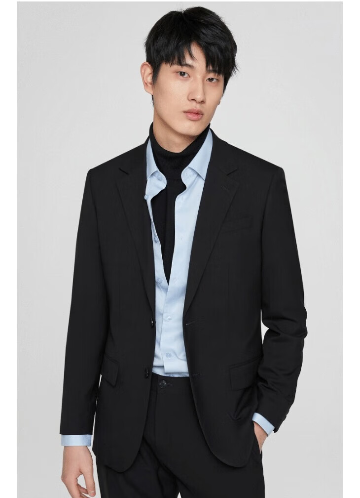 【预售】selected思莱德新品素色商务休闲男士修身西装西服s42115x007