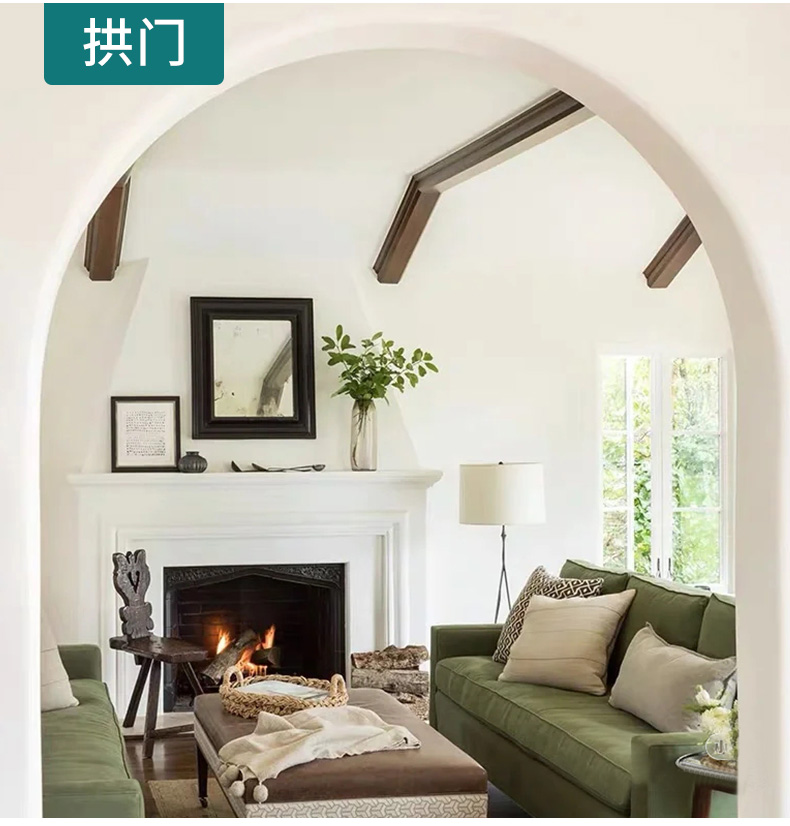 弧形圆弧阳角条线pvc垭口半圆拱形造型防撞护角条圆角保护收口条 50根