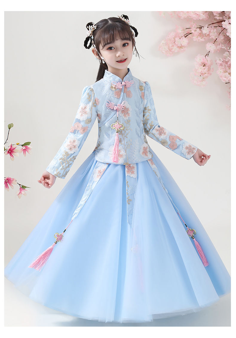 凌奕风尚(lvefnson)女童汉服 汉服女童洋气超仙连衣裙套装小女孩学生