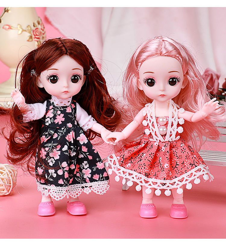 情人节礼物17厘米芭比娃娃套装13关节叶罗丽公主儿童玩具女孩8分换装