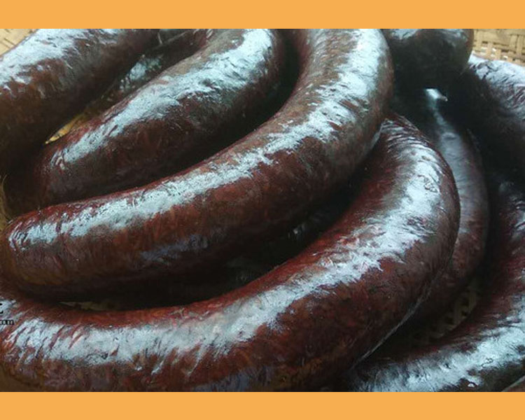 贵州特产血灌肠湖南新鲜血肠粑手工自制猪血糯米肠农家自制香肠粑