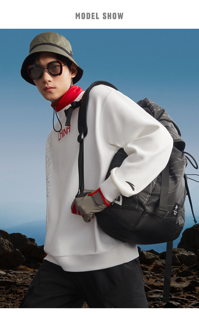 【安踏星标系列】中国卫衣2022春季运动宽松国潮套头圆领长袖