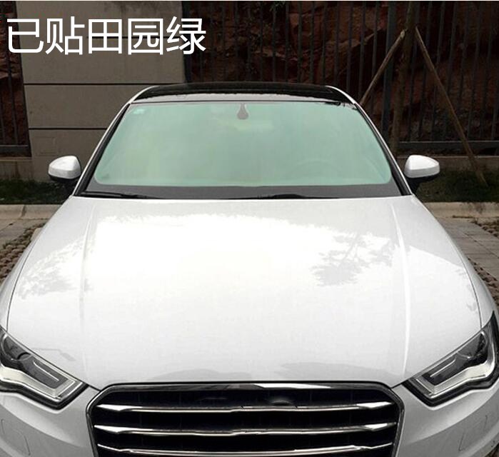 太阳前挡膜 隔热贴膜太阳膜汽车膜 高隔热蓝绿色75cm宽*1