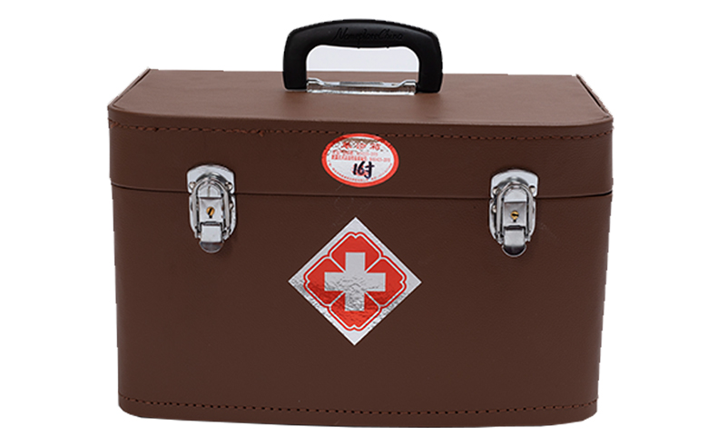 老式皮革医药箱大号皮革医药箱出诊箱急救兽小老药箱表演皮制收纳家用