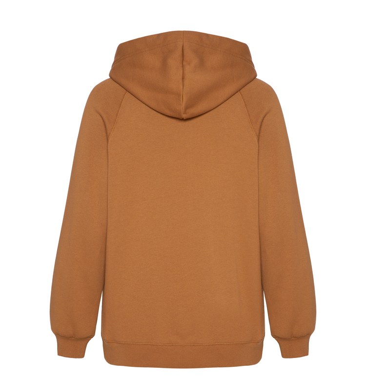 eland2020青春活泼连帽宽松加绒加厚卫衣女eemta4tc3c驼色11camel170l