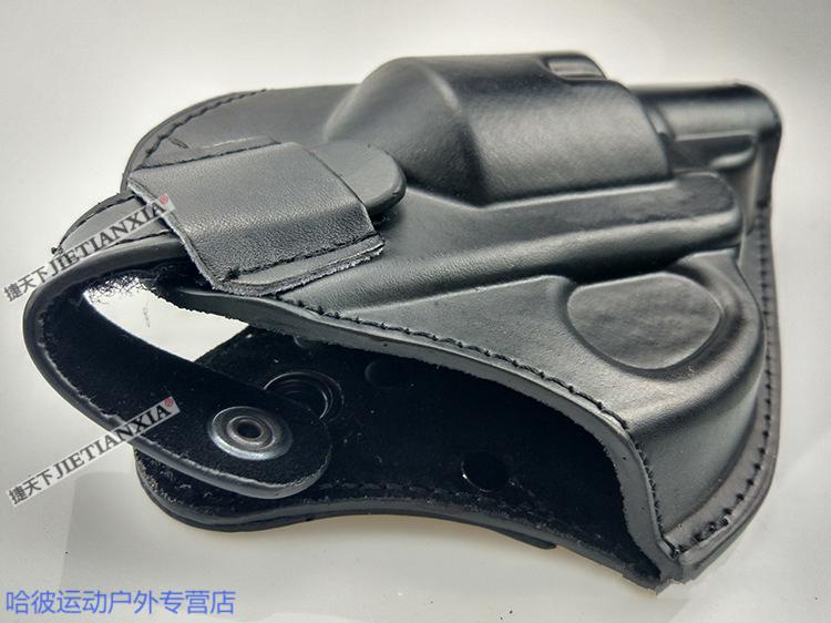 cs军迷配件通用左轮枪套zp5转轮皮套腰部牛皮套牛津布05式快拨枪套