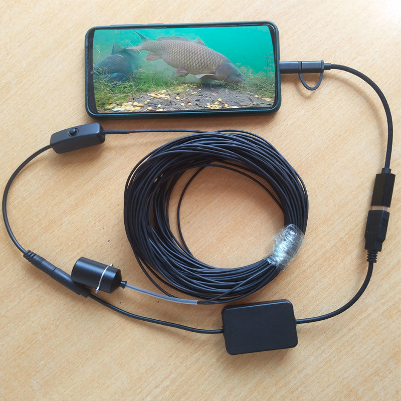 探鱼器水下摄像头可视探鱼器连手机高清无线连接浑水穿透带夜视转换器
