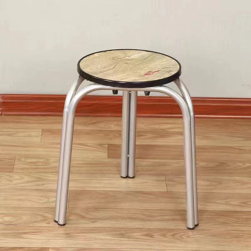 铁凳子 金属铁管凳成人餐桌凳餐厅餐椅家用凳子双环凳皮革软面套凳