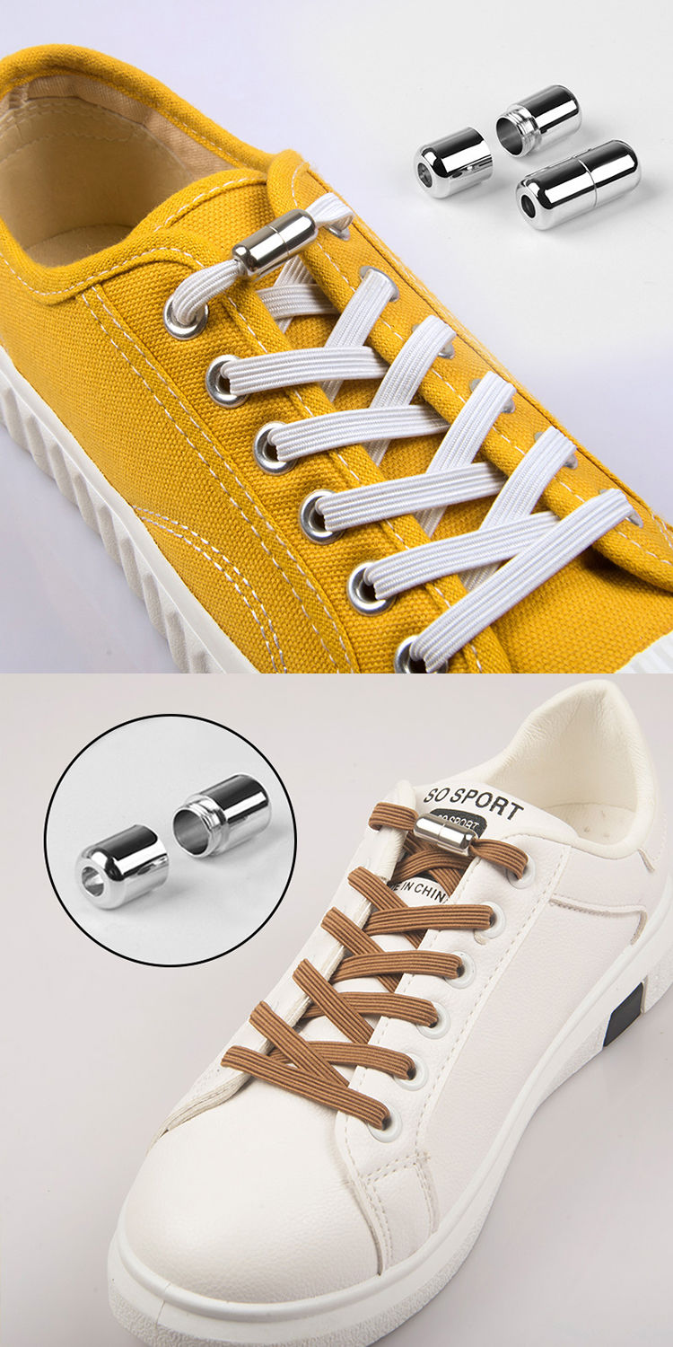 nice免系鞋带金属扣子圆形胶囊按压卡扣男女小白鞋帆布鞋弹力鞋带配件