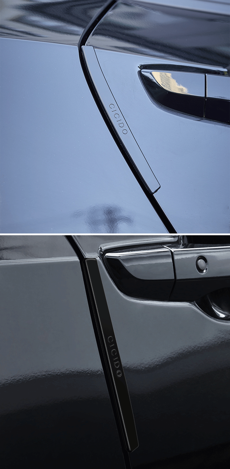 车门防撞条透明汽车防撞贴开门边防蹭隐形保护胶条通用透明色8支装多