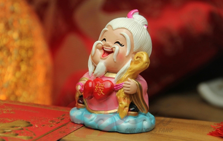 红娘月下老人月老神仙摆件送朋友同事闺蜜求姻缘创意可爱礼物9cm月老