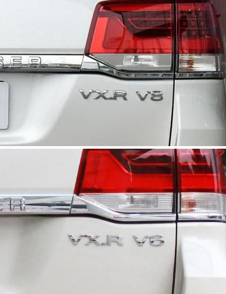 维诺亚 专用于兰德酷路泽字母车标尾门字母贴v8v6丰田陆巡带灯发光