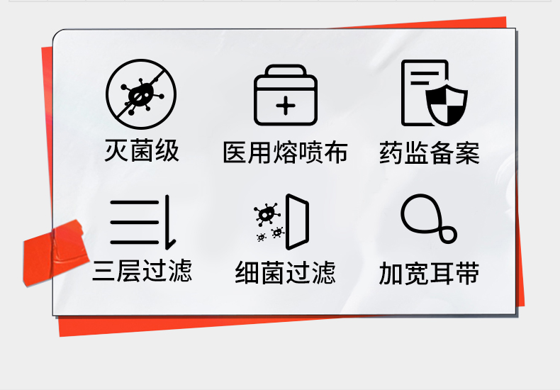 海程滅菌級醫用外科口罩一次性醫療口罩小臉寬耳帶不勒耳彩色獨立包裝