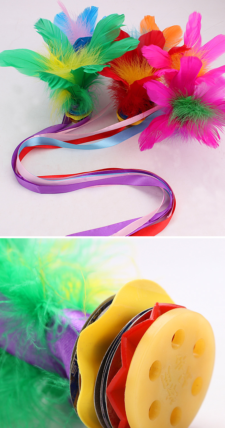 毽子 带绳子荷花毽 健身儿童幼儿园学生花毽子sn7051 10个